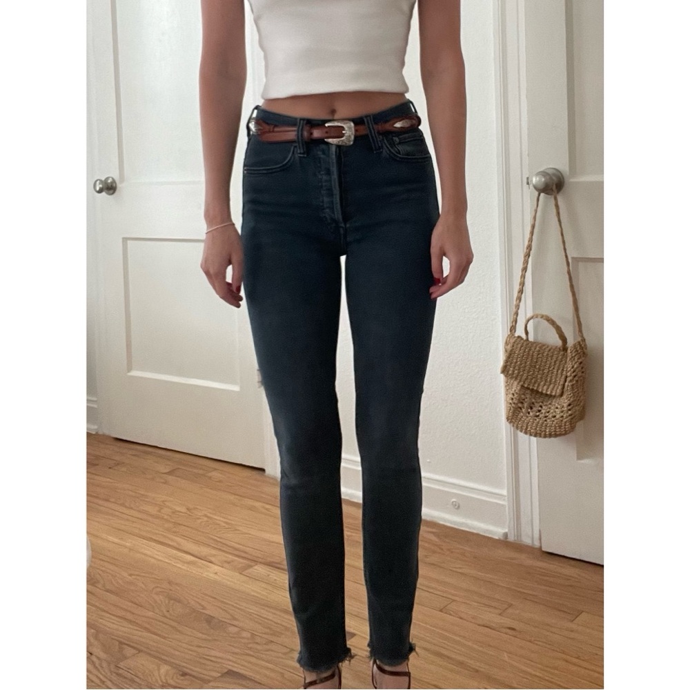 RE/DONE Comfort Stretch High Rise Ankle Crop Jeans
